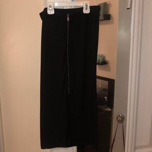 Mid length black skirt
